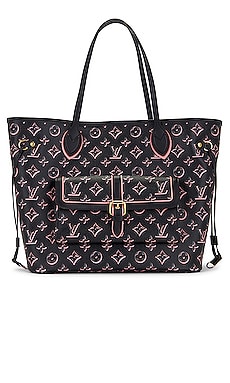 LOUIS VUITTON Stardust Neverfull MM Monogram Leather Tote Bag Pale