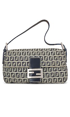 FWRD Renew Fendi Zucca Mama Studded Shoulder Bag