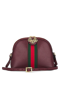 Gucci - New Ophidia Small Shoulder Burgundy GG Leather Crossbody