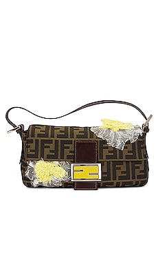 Fendi Zucca Floral Embroidered Mama Baguette Shoulder BagFWRD Renew$1,700PRE-OWNED