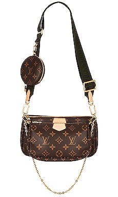 Louis Vuitton - Authenticated Multi Pochette Accessoires Handbag - Cloth Brown For Woman, Very Good condition
