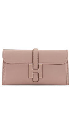 Hermès Jige Elan 29 Clutch Bag In Mauve Pale Swift Leather in Pink