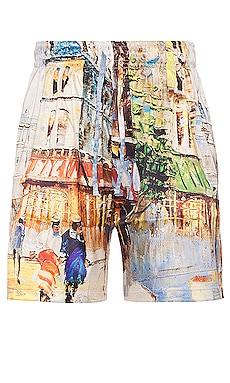 Somewhere in Europe Silk Shorts FLANEUR