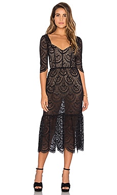 For Love & Lemons Rosalita Dress in Black | REVOLVE