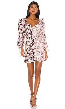 

Мини платье houston - For Love & Lemons, Розовый, Длинные рукава