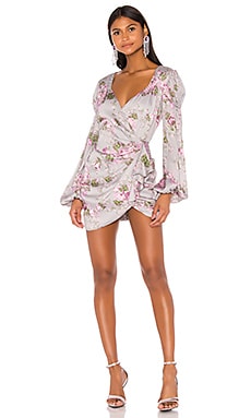 

Платье с ложным запахом jardin - For Love & Lemons, Purple;gray, Коктейльное