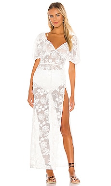 

Макси платье daisy - For Love & Lemons, Белый, В цветочек