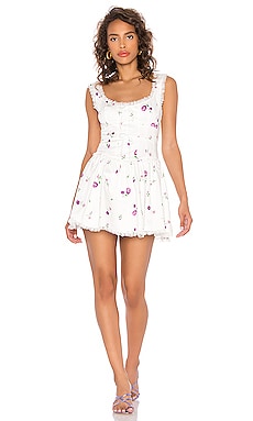 

Мини платье violet - For Love & Lemons, Белый, В цветочек