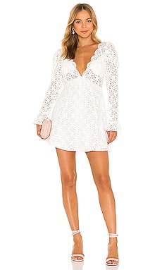 For Love & Lemons Charmaine Mini Dress in White | REVOLVE