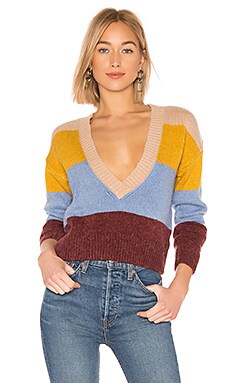 

Свитер wellesley - For Love & Lemons, Горчичный, V-вырез