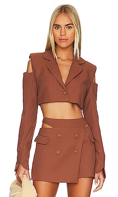 Product image of For Love & Lemons Alysa Crop Blazer. Click to view full details