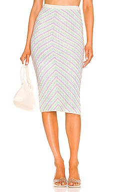 Product image of For Love & Lemons Bette Midi Skirt. Click to view full details