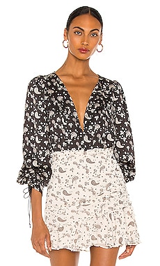 

Блузка paisley - For Love & Lemons, Черный, Рубашки на пуговицах