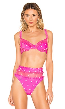 

Топ для купания tutti frutti - For Love & Lemons, Розовый, На косточках