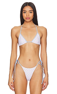 Lumia Triangle Bralette Bikini Top - Sweet Meadow