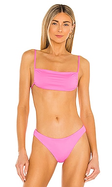 Kailyn String Bandeau Bikini Top - Pink Punch