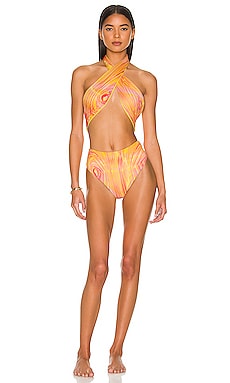 x REVOLVE Dorothy Plisse One Piece Frankies Bikinis $190 