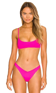 Maaji Coral Lava Liberty Sporty Bralette Bikini Top - SM / Pink