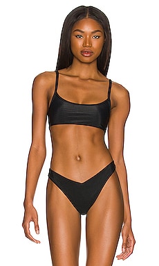 Product image of Frankies Bikinis Dallas Ribbed Bikini Top. Click to view full details