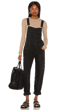Free People x We The Free Ziggy Denim Overall in Mineral Black from Revolve.com