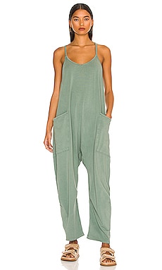 NWT Free People Turnt Bodysuit in Under The Trees Deep Green
