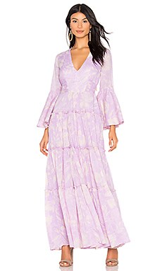 

Макси carmen tie back - Free People, Бледно-лиловый, Богемный стиль