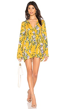 

Туника bella printed - Free People, Горчичный, В цветочек