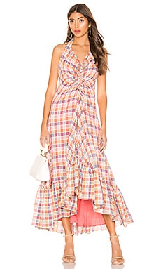 Erika Pena Coco Convertible Dress in Coral Stripe