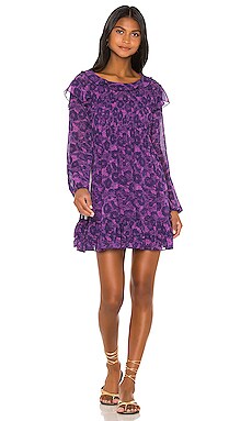 

Мини платье these dreams - Free People, Фиолетовый, Прямое и свободное
