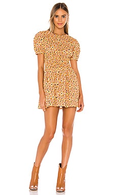 

Мини платье pennie - Free People, Желтый, Мини