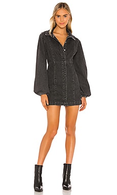 

Мини платье mia - Free People, Черный, Длинные рукава
