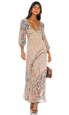 

Пестрое платье moroccan dream - Free People, Беж, Богемный стиль