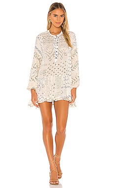 

Туника shibori - Free People, Белый, Мини