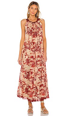 

Макси платье tropical - Free People, Красный, Прямое и свободное