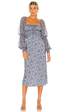 

Платье aglow - Free People, Синий, Богемный стиль