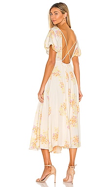 

Платье laura - Free People, Желтый, Короткий рукав