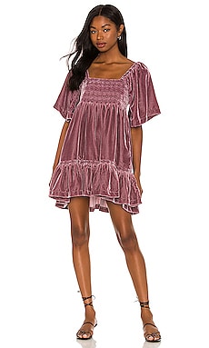 Free people pink velvet dress sale