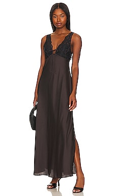 x Intimately FP Country Side Maxi Slip In Hot FudgeFree People$118
