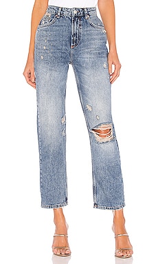 Free People Dakota Straight Leg Jean in Indigo Blue | REVOLVE