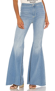 Free People Just Float On Flare Jeans in Jericho Blue