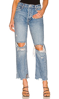 Free People Tapered Baggy Boyfriend in Mid Century Blue from Revolve.com