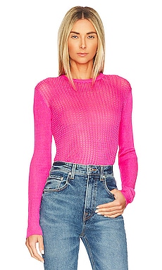 Free People H20 Crew Pullover in Hibiscus Highlight | REVOLVE