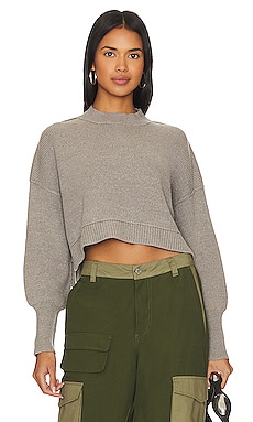 LABEL  Free People Easy Street Crop Pullover - Camel - LABEL
