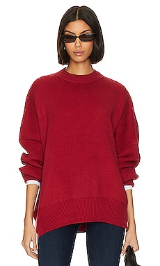 Autumn Cashmere High Low Open Back Sweater in Lava REVOLVE