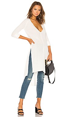 

Из термальной ткани super sonic - Free People, Ivory, V-вырез