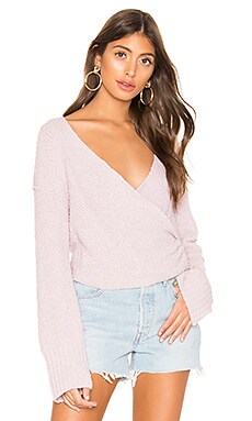 

Свитер sensual - Free People, Бледно-лиловый, С запахом