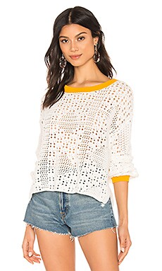 

Свитер home run - Free People, Белый, Вырез лодочкой
