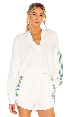 

Худи grand slam sweat striped - Free People, Белый, Спортивная одежда