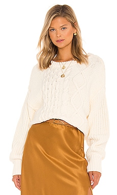 Free People Dream Cable Knit Sweater