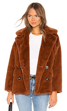 

Пальто solid kate faux fur - Free People, Коньяк, Искусственный мех